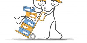 Umzug Strichmännchen